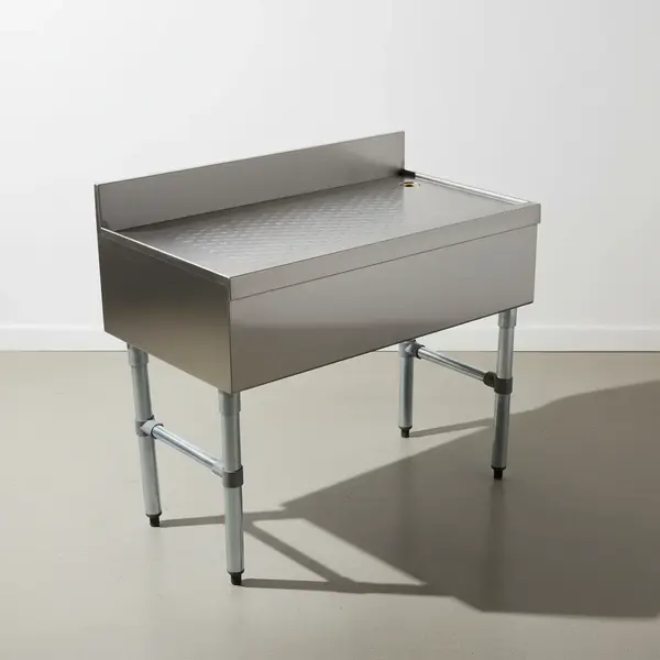 Advance Tabco CRD-18-X Underbar Drainboard with Backsplash