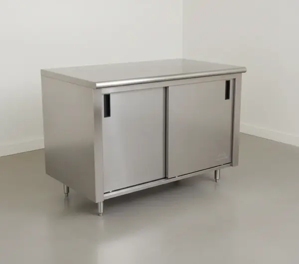 Advance Tabco ECB-SS-249 Work Table with Sliding Doors