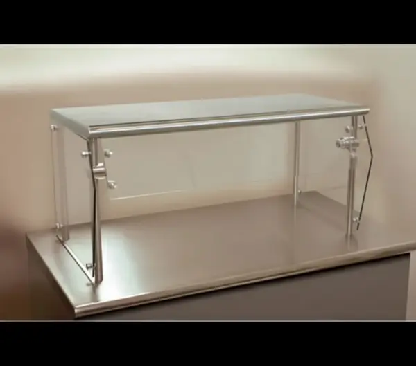 Advance Tabco NSG-18-72 Sleek Food Shield with Adjustable Glass