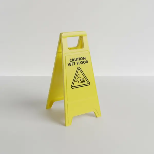 AllPoints Foodservice Parts & Supplies 1591213 Yellow Wet Floor Sign