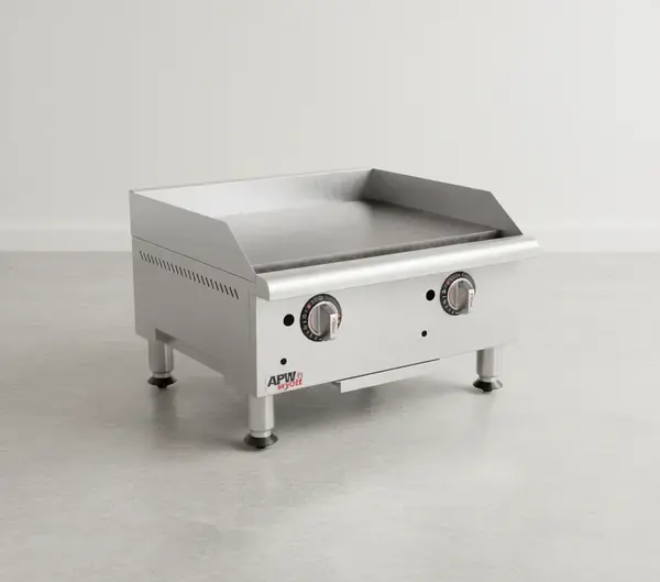 APW Wyott GGM-18S Countertop Gas Griddle with Manual Controls