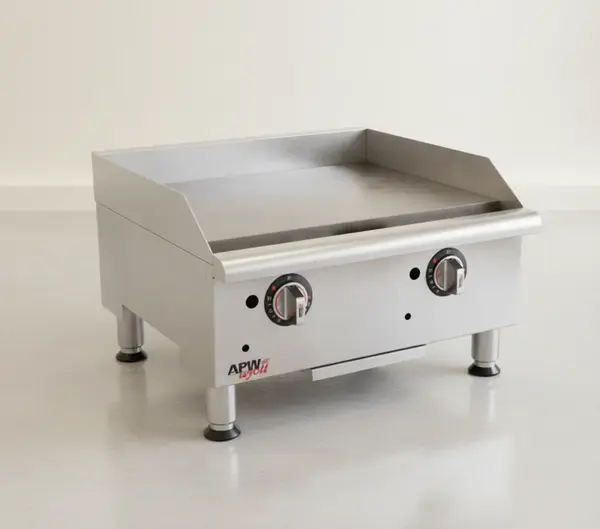 APW Wyott 480'' Countertop Gas Griddle with Thermostatic Controls