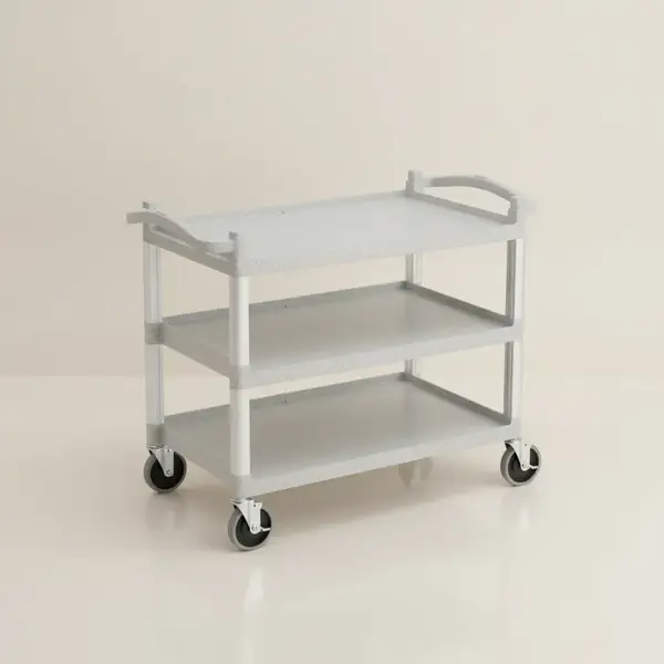 Cambro BC340KDLP480 Utility Cart - Low Profile with 3 Shelves