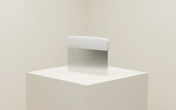 Dexter Dough Cutter with White Plastic Handle - 6" x 3"