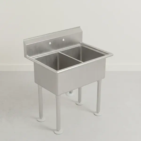 Falcon E2C-10X14-0 Two-Compartment Sink