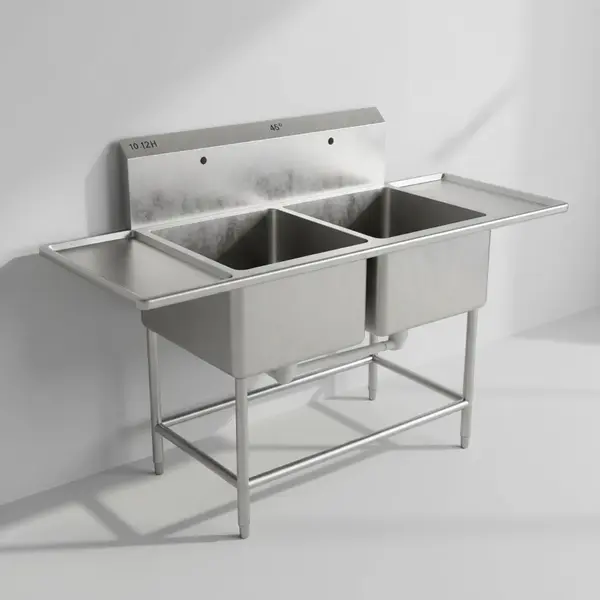 Falcon E2C-10X14-2-15 Two-Compartment Sink