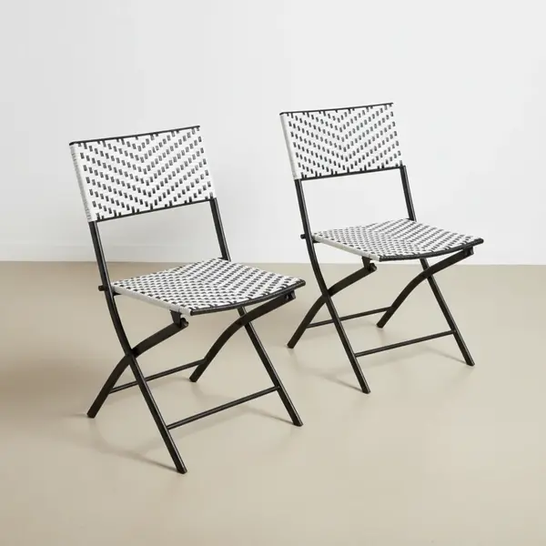 Flash Furniture 2-FV-FWA086-BLK-WHT-GG