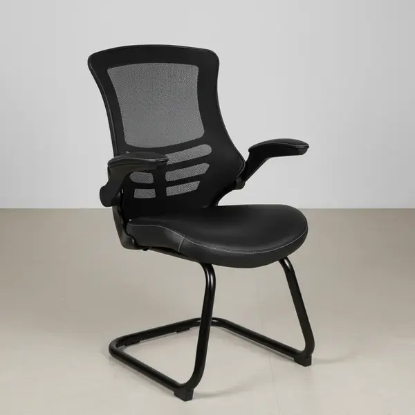 Flash Furniture BL-X-5C-BK-LEA-GG