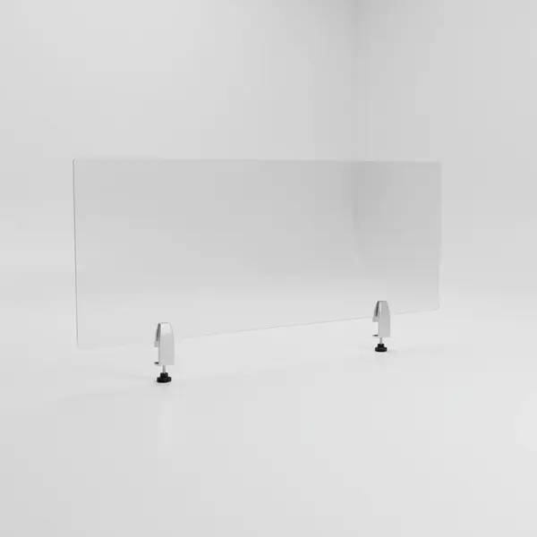 Flash Furniture Halle Desk Partition - Clear Acrylic Divider