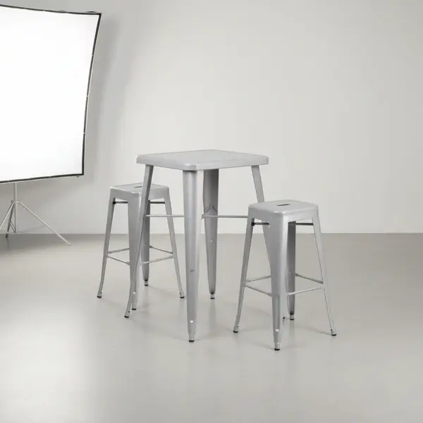 Flash Furniture CH-31330B-2-30SQ-SIL-GG