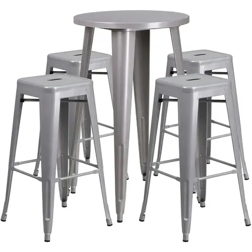 Flash Furniture CH-51080BH-4-30SQST-SIL-GG