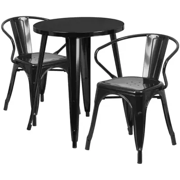Flash Furniture CH-51080TH-2-18ARM-BK-GG