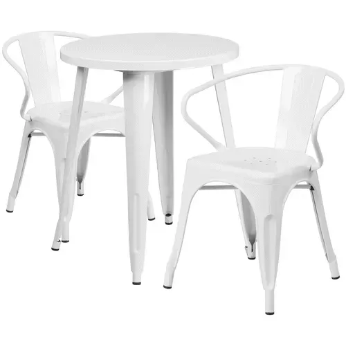 Flash Furniture CH-51080TH-2-18ARM-WH-GG