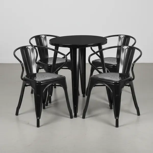 Flash Furniture CH-51080TH-4-18ARM-BK-GG