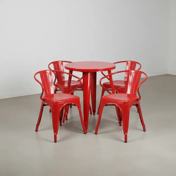 Flash Furniture CH-51080TH-4-18ARM-RED-GG