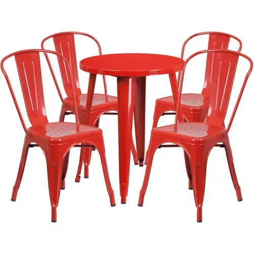 Flash Furniture CH-51080TH-4-18CAFE-RED-GG