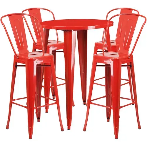Flash Furniture CH-51090BH-4-30CAFE-RED-GG
