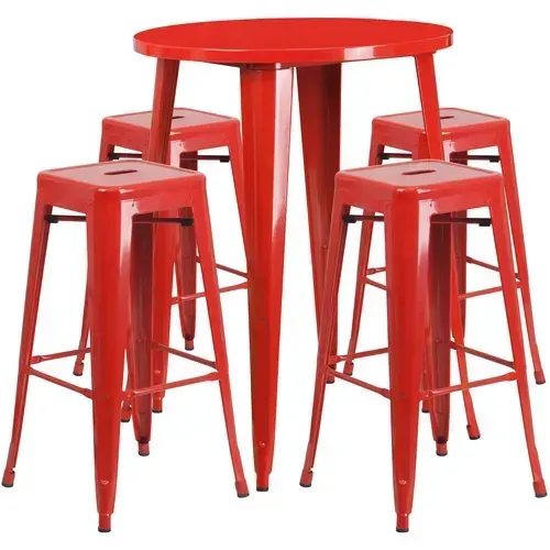 Flash Furniture CH-51090BH-4-30SQST-RED-GG