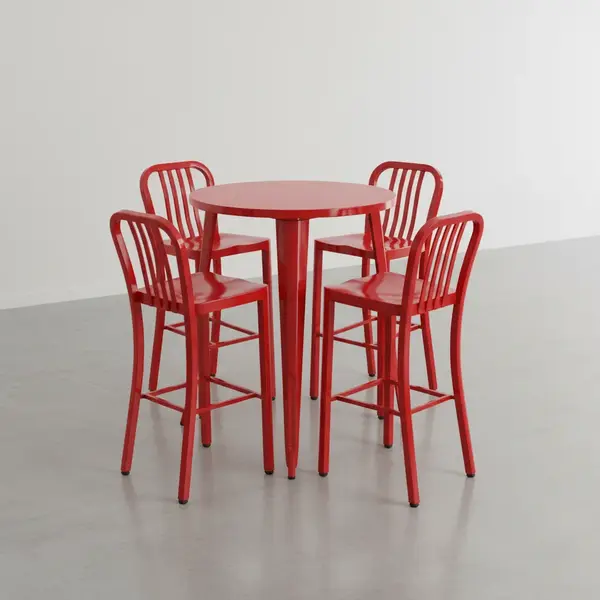 Flash Furniture CH-51090BH-4-30VRT-RED-GG