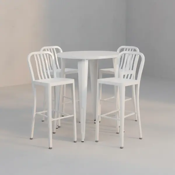 Flash Furniture CH-51090BH-4-30VRT-WH-GG