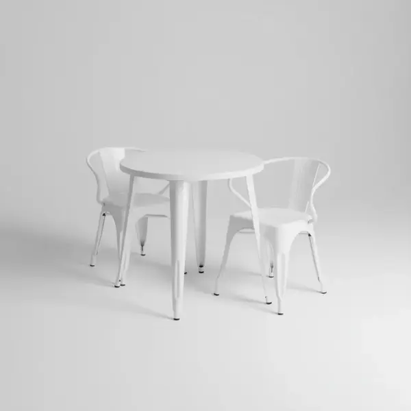 Flash Furniture CH-51090TH-2-18ARM-WH-GG