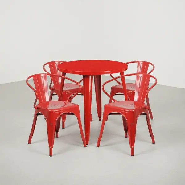 Flash Furniture CH-51090TH-4-18ARM-RED-GG