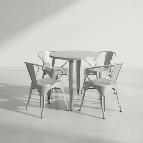 Flash Furniture CH-51090TH-4-18ARM-SIL-GG