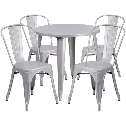 Flash Furniture CH-51090TH-4-18CAFE-SIL-GG