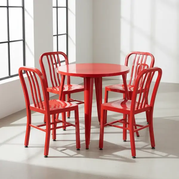 Flash Furniture CH-51090TH-4-18VRT-RED-GG