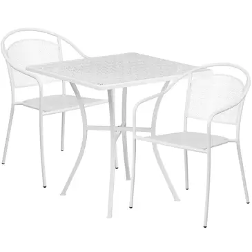 Flash Furniture CO-28SQ-03CHR2-WH-GG