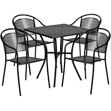 Flash Furniture CO-28SQ-03CHR4-BK-GG