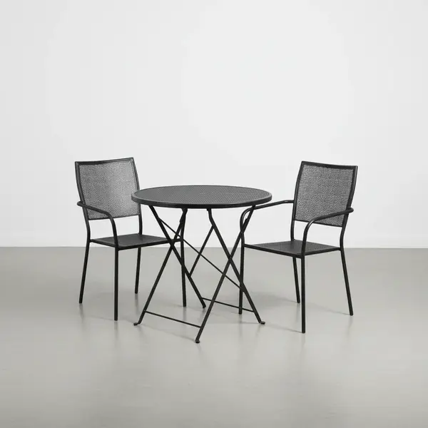 Flash Furniture CO-30RDF-02CHR2-BK-GG