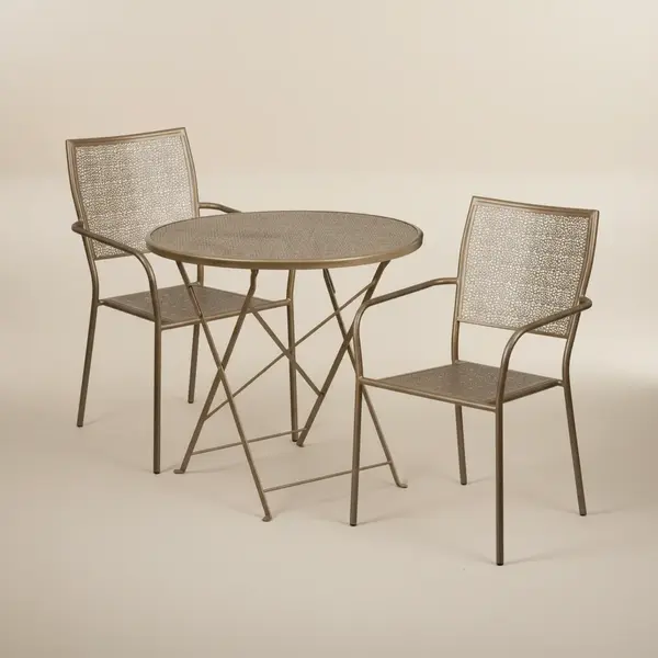 Flash Furniture CO-30RDF-02CHR2-GD-GG