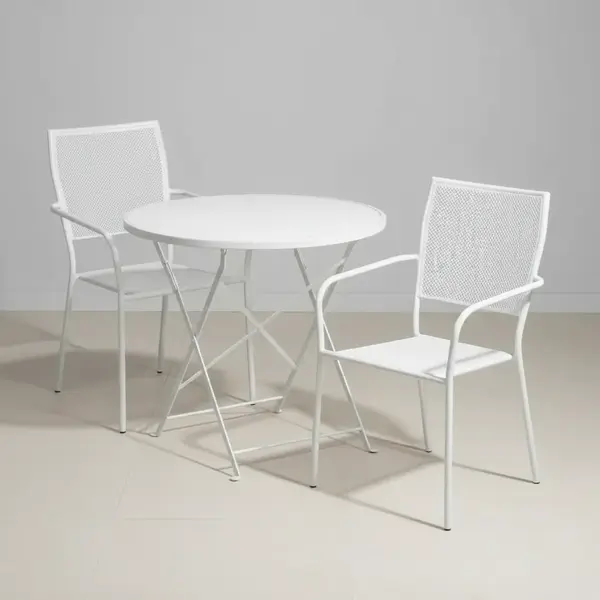 Flash Furniture CO-30RDF-02CHR2-WH-GG