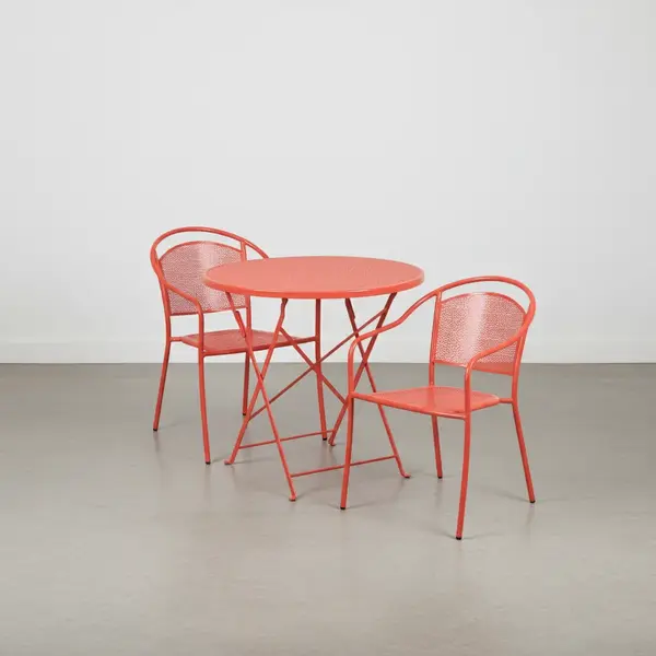 Flash Furniture CO-30RDF-03CHR2-RED-GG