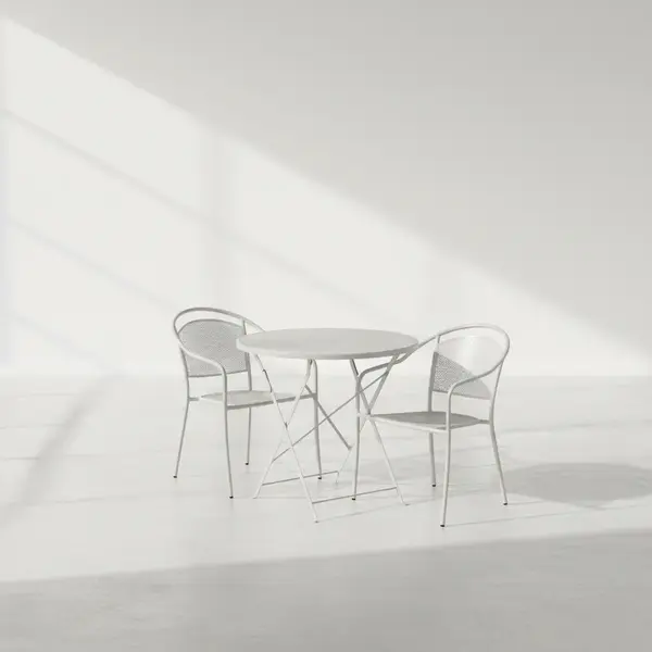 Flash Furniture CO-30RDF-03CHR2-SIL-GG