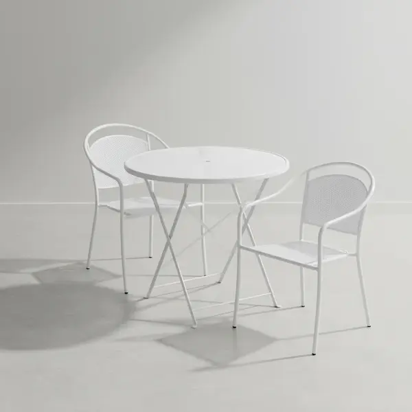 Flash Furniture CO-30RDF-03CHR2-WH-GG