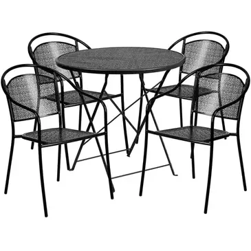 Flash Furniture CO-30RDF-03CHR4-BK-GG