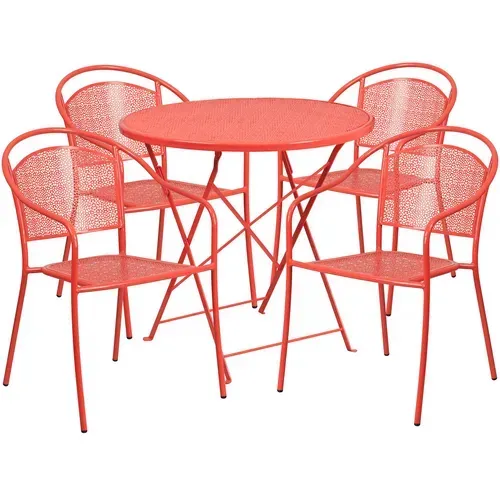 Flash Furniture CO-30RDF-03CHR4-RED-GG