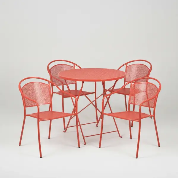 Flash Furniture CO-30RDF-03CHR4-RED-GG