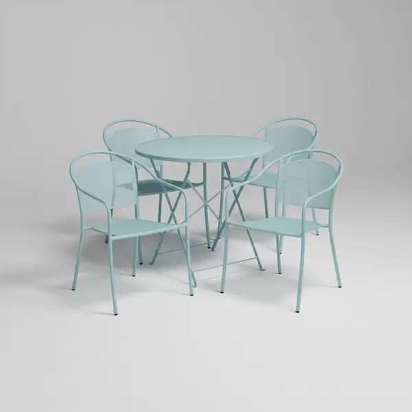 Flash Furniture CO-30RDF-03CHR4-SKY-GG