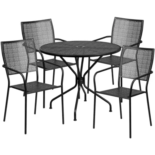 Flash Furniture CO-35RD-02CHR4-BK-GG