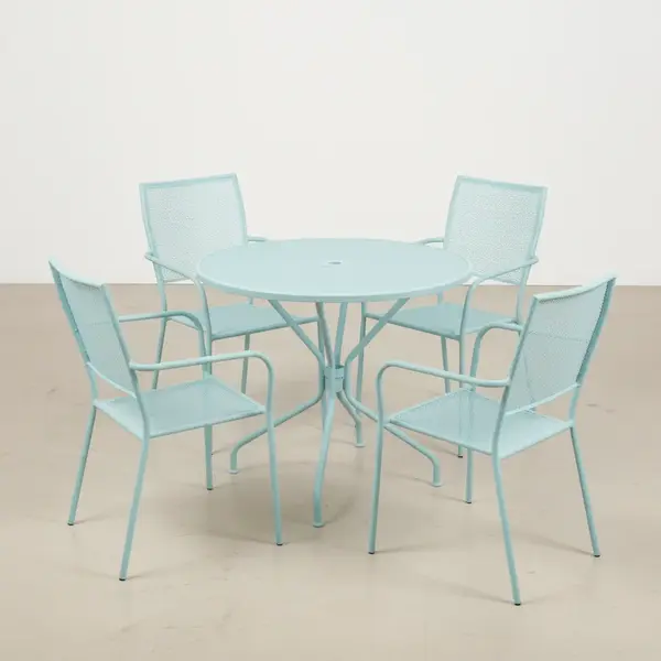 Flash Furniture CO-35RD-02CHR4-SKY-GG