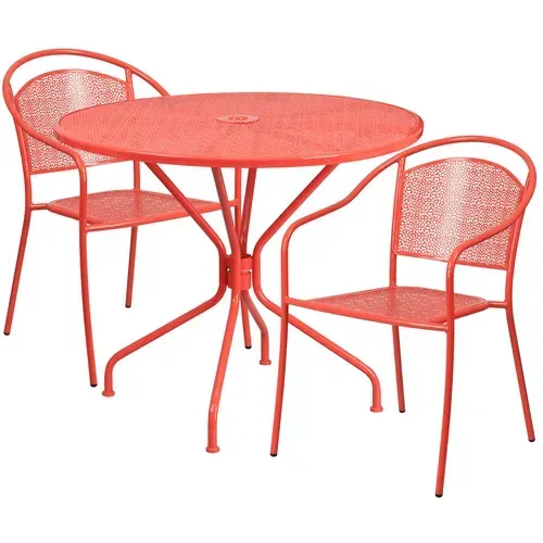Flash Furniture CO-35RD-03CHR2-RED-GG