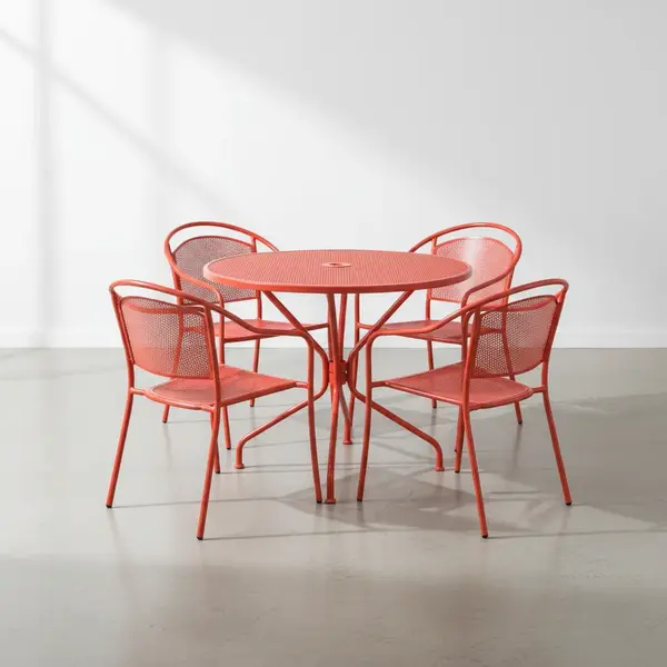 Flash Furniture CO-35RD-03CHR4-RED-GG