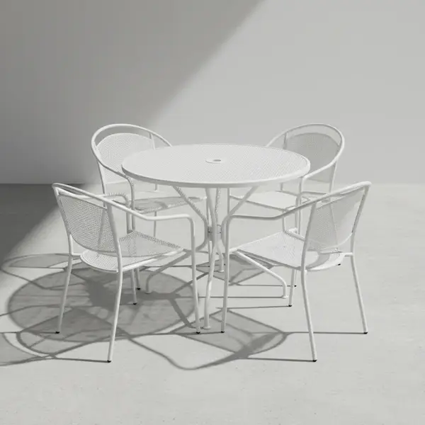 Flash Furniture CO-35RD-03CHR4-SIL-GG