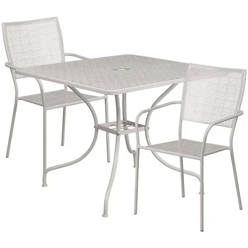 Flash Furniture CO-35SQ-02CHR2-SIL-GG