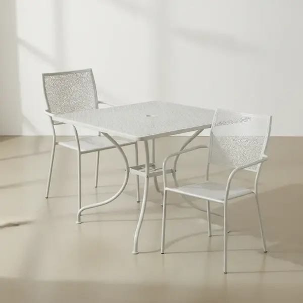 Flash Furniture CO-35SQ-02CHR2-SIL-GG