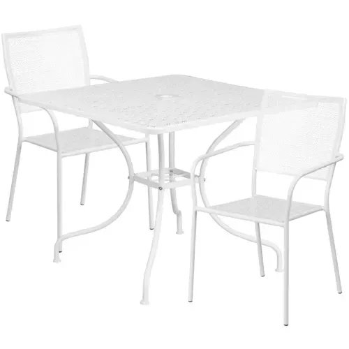 Flash Furniture CO-35SQ-02CHR2-WH-GG