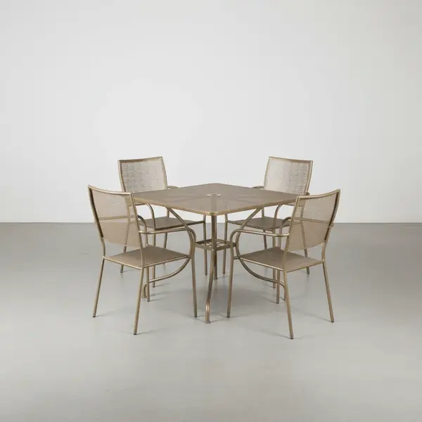 Flash Furniture CO-35SQ-02CHR4-GD-GG